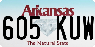 AR license plate 605KUW