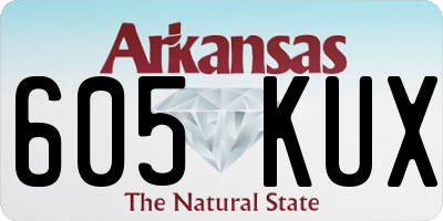 AR license plate 605KUX