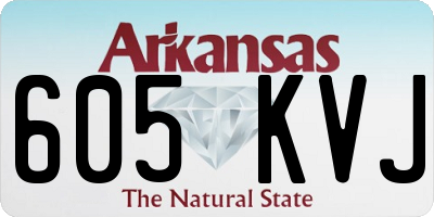 AR license plate 605KVJ