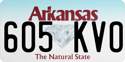 AR license plate 605KVO