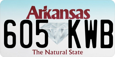 AR license plate 605KWB