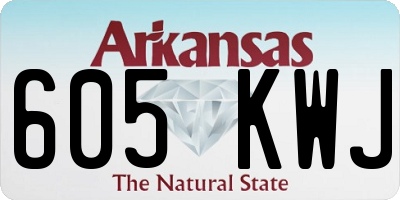 AR license plate 605KWJ