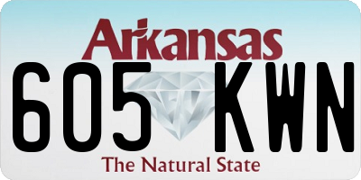 AR license plate 605KWN