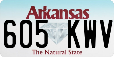 AR license plate 605KWV