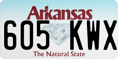 AR license plate 605KWX