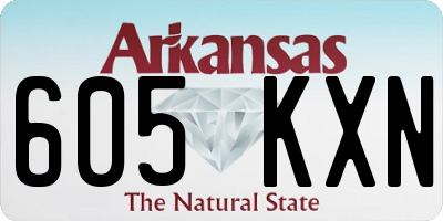 AR license plate 605KXN