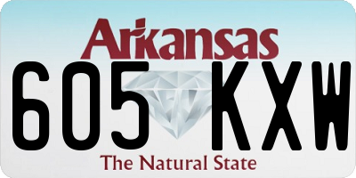 AR license plate 605KXW