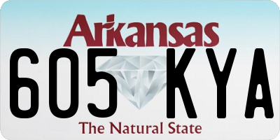 AR license plate 605KYA