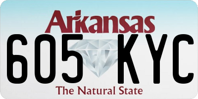 AR license plate 605KYC