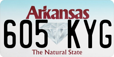 AR license plate 605KYG