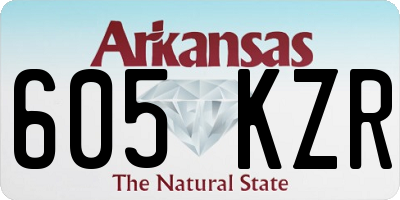 AR license plate 605KZR