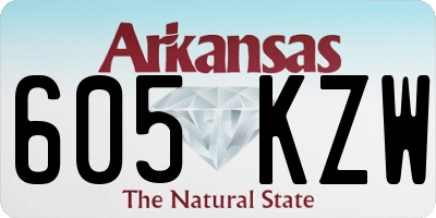 AR license plate 605KZW