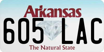 AR license plate 605LAC