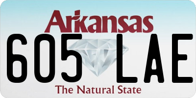 AR license plate 605LAE