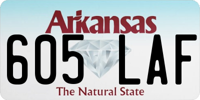 AR license plate 605LAF