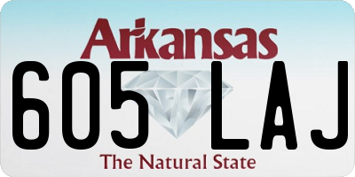 AR license plate 605LAJ