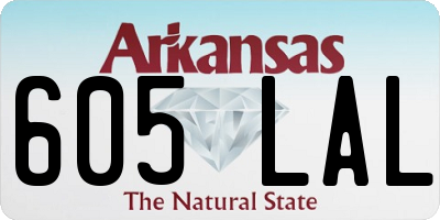 AR license plate 605LAL