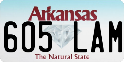 AR license plate 605LAM