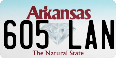AR license plate 605LAN