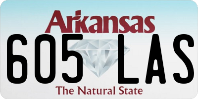 AR license plate 605LAS