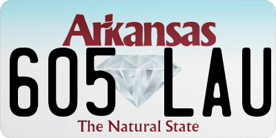AR license plate 605LAU