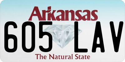 AR license plate 605LAV