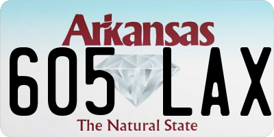 AR license plate 605LAX