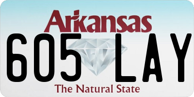 AR license plate 605LAY