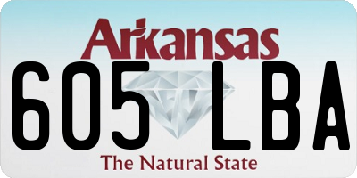 AR license plate 605LBA
