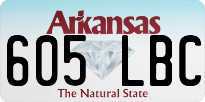 AR license plate 605LBC