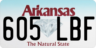 AR license plate 605LBF