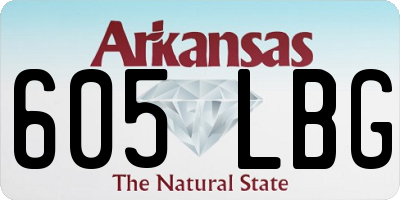 AR license plate 605LBG