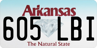 AR license plate 605LBI