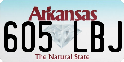 AR license plate 605LBJ