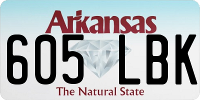 AR license plate 605LBK