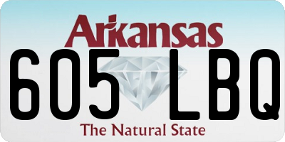 AR license plate 605LBQ