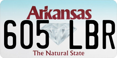 AR license plate 605LBR