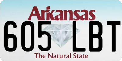 AR license plate 605LBT