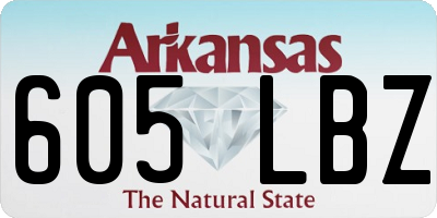 AR license plate 605LBZ