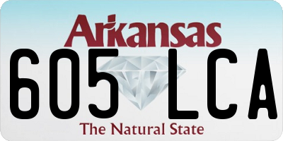 AR license plate 605LCA