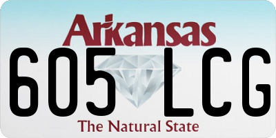 AR license plate 605LCG