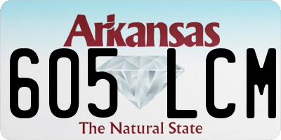 AR license plate 605LCM