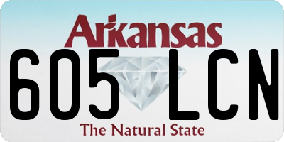 AR license plate 605LCN