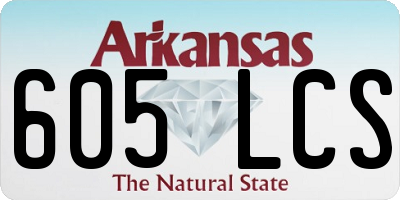 AR license plate 605LCS
