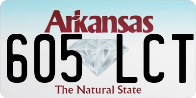 AR license plate 605LCT