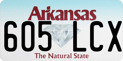 AR license plate 605LCX