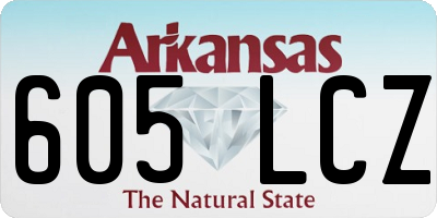 AR license plate 605LCZ