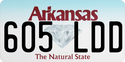 AR license plate 605LDD