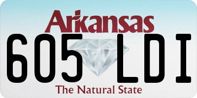AR license plate 605LDI