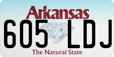 AR license plate 605LDJ